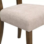 Lot de 2 chaises de salle à manger élégantes en bois avec assise rembourrée en chenille