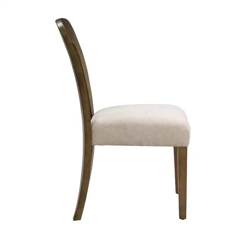Lot de 2 chaises de salle à manger élégantes en bois avec assise rembourrée en chenille