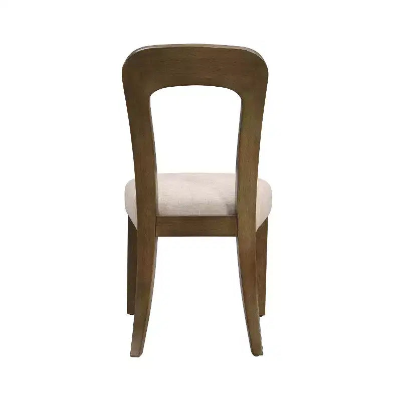 Lot de 2 chaises de salle à manger élégantes en bois avec assise rembourrée en chenille