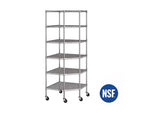 Étagère d'angle en acier à 6 niveaux UltraDurable certifiée NSF, 28 P x 28 L x 72 H