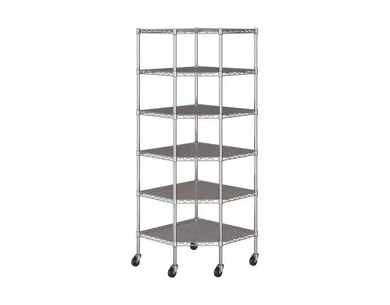 Étagère d'angle en acier à 6 niveaux UltraDurable certifiée NSF, 28 P x 28 L x 72 H