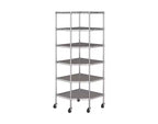 Étagère d'angle en acier à 6 niveaux UltraDurable certifiée NSF, 28 P x 28 L x 72 H
