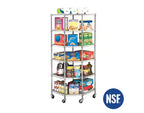 Étagère d'angle en acier à 6 niveaux UltraDurable certifiée NSF, 28 P x 28 L x 72 H