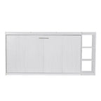 Lit escamotable simple avec bibliothèque intégrée et rangement – Conception compacte et robuste en LVL/MDF, pas besoin de sommier.