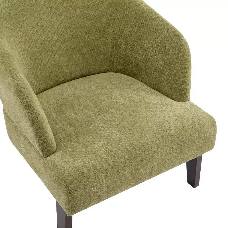 Fauteuil d'appoint rembourré Mid-Century Modern avec dossier incurvé
