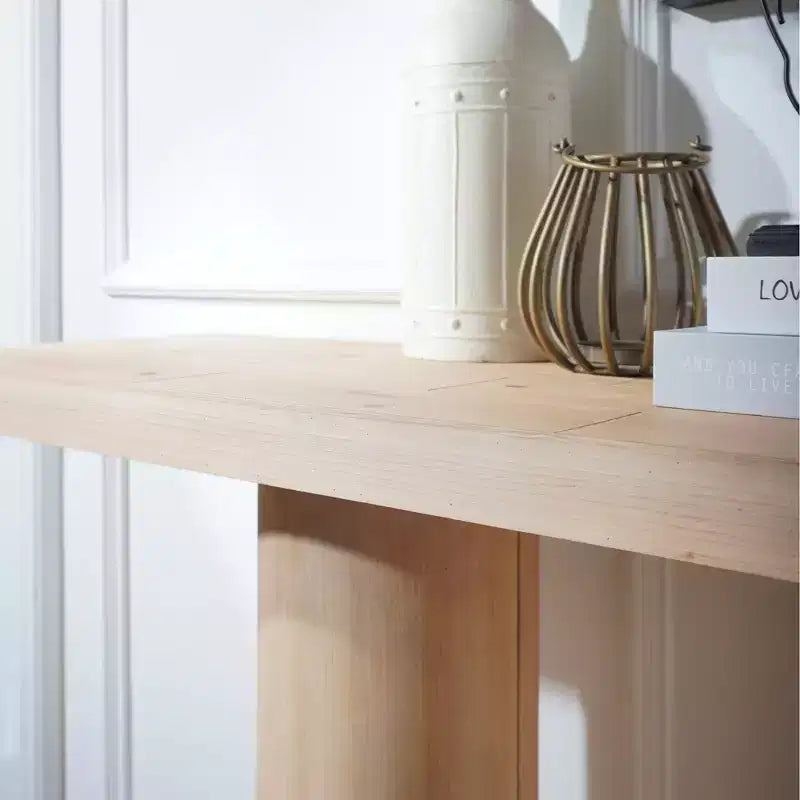 Console moderne en bois de 59 pouces avec pieds colonnes