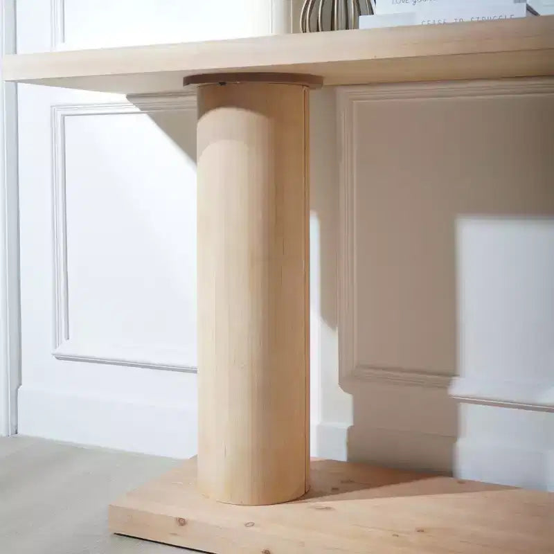 Console moderne en bois de 59 pouces avec pieds colonnes
