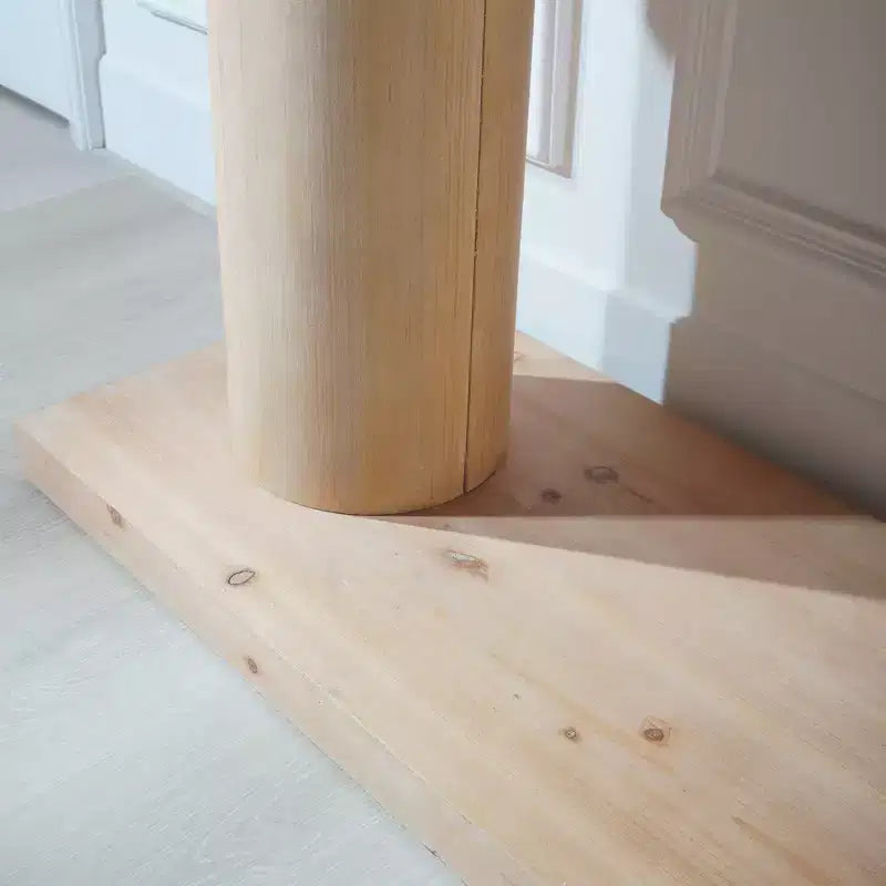 Console moderne en bois de 59 pouces avec pieds colonnes