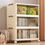 Bacs de rangement empilables et pliables, Armoire de rangement pliable avec couvercles et roulettes, Organisateur de placard pour Appartement, Maison, Dortoir, Bureau