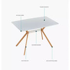 Bureau informatique moderne avec plateau en MDF et pieds en métal, Table d'écriture pour le travail ou les études à domicile, Bureau de travail contemporain pour chambre et bureau