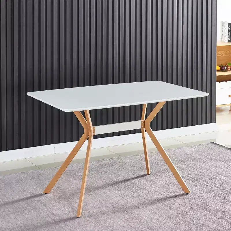 Bureau informatique moderne avec plateau en MDF et pieds en métal, Table d'écriture pour le travail ou les études à domicile, Bureau de travail contemporain pour chambre et bureau