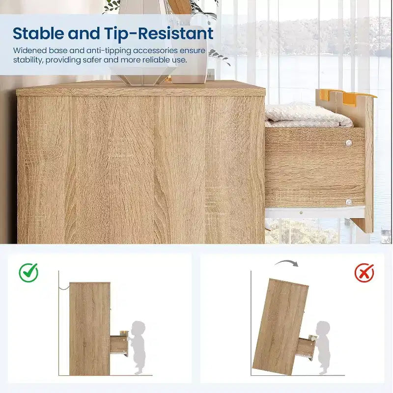 Commode moderne à 10 tiroirs cannelés, poignées métalliques élégantes, organisateur de rangement anti-basculement, pour chambre à coucher, salon