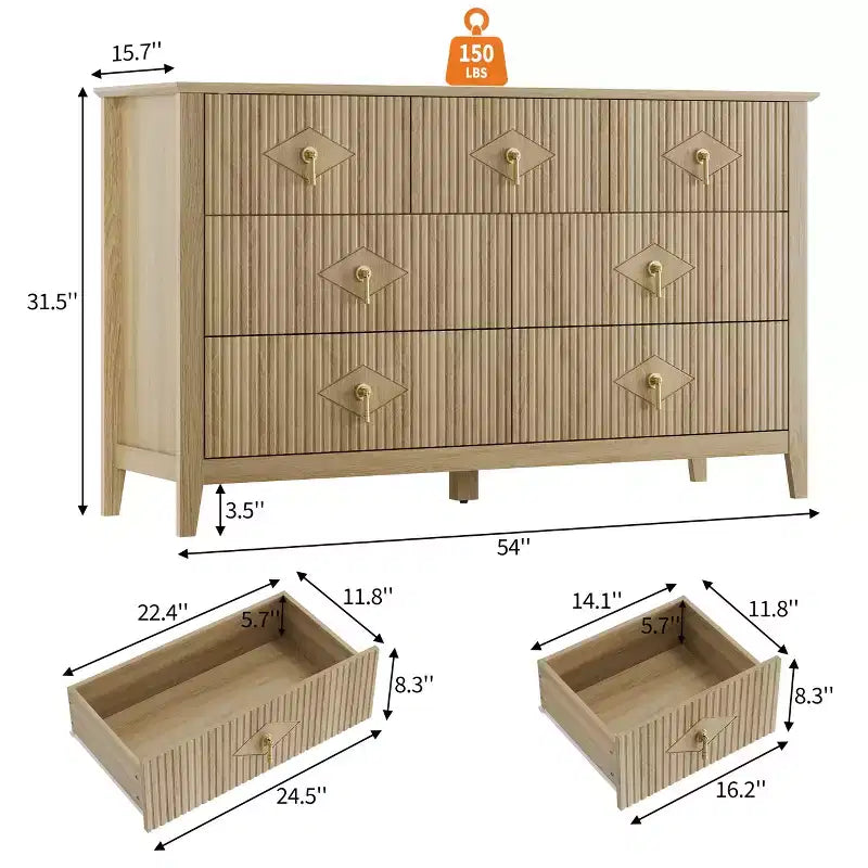 Buffet moderne blanc de 140 cm avec portes vitrées et rangement, Table d'entrée en bois robuste, Organisateur de cuisine multifonctionnel pour chambre à coucher et salon